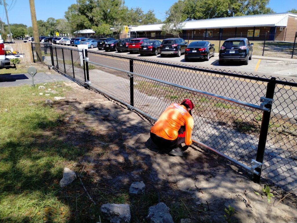 New Tampa Florida Chainlink Fence Job