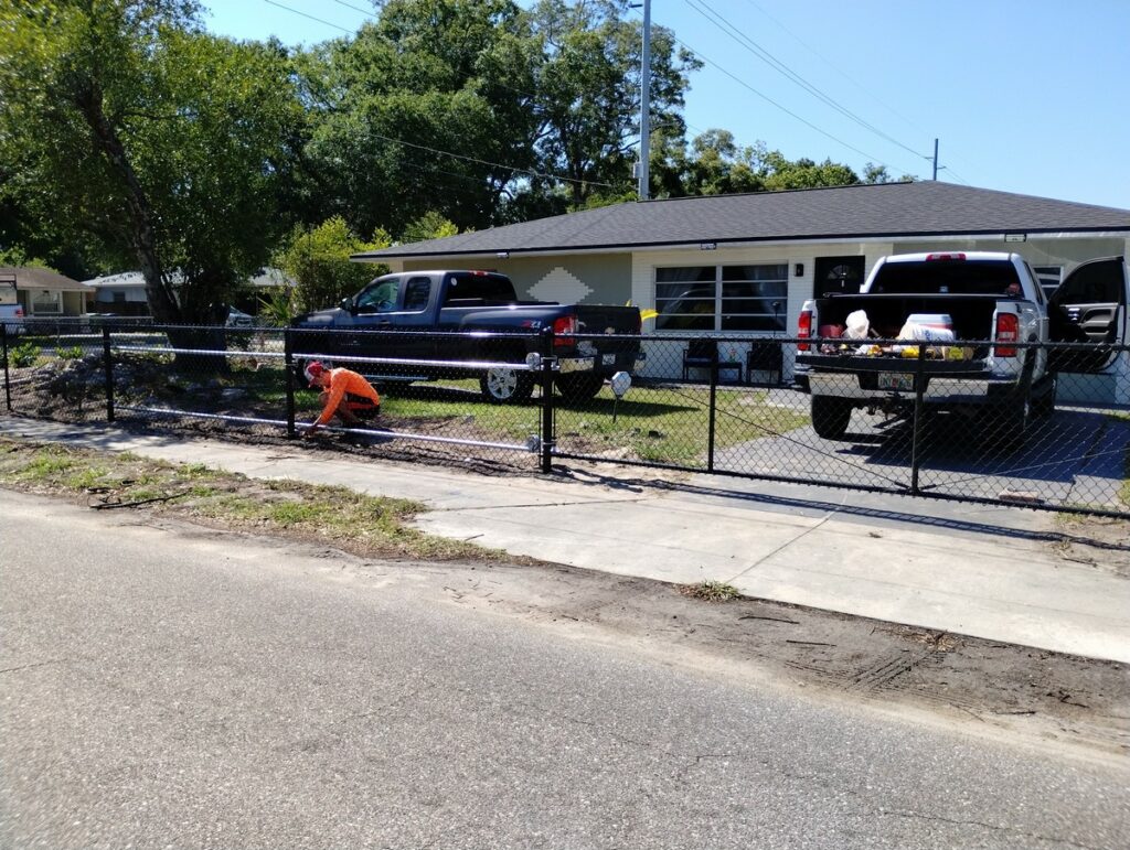 New Tampa Florida Chainlink Fence Job